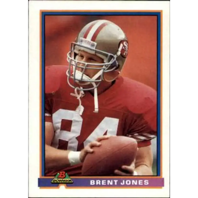 1991 Bowman #473 Brent Jones NM-MT San Francisco 49ers Football Card - Football Card Single
