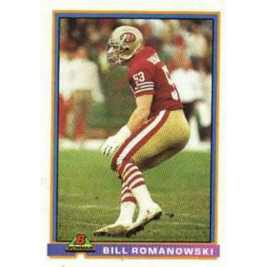 1991 Bowman #476 Bill Romanowski NM-MT San Francisco 49ers Football Card