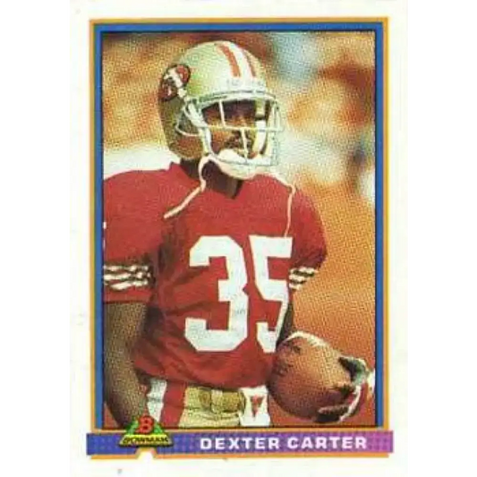 1991 Bowman #477 Dexter Carter NM-MT San Francisco 49ers Football Card