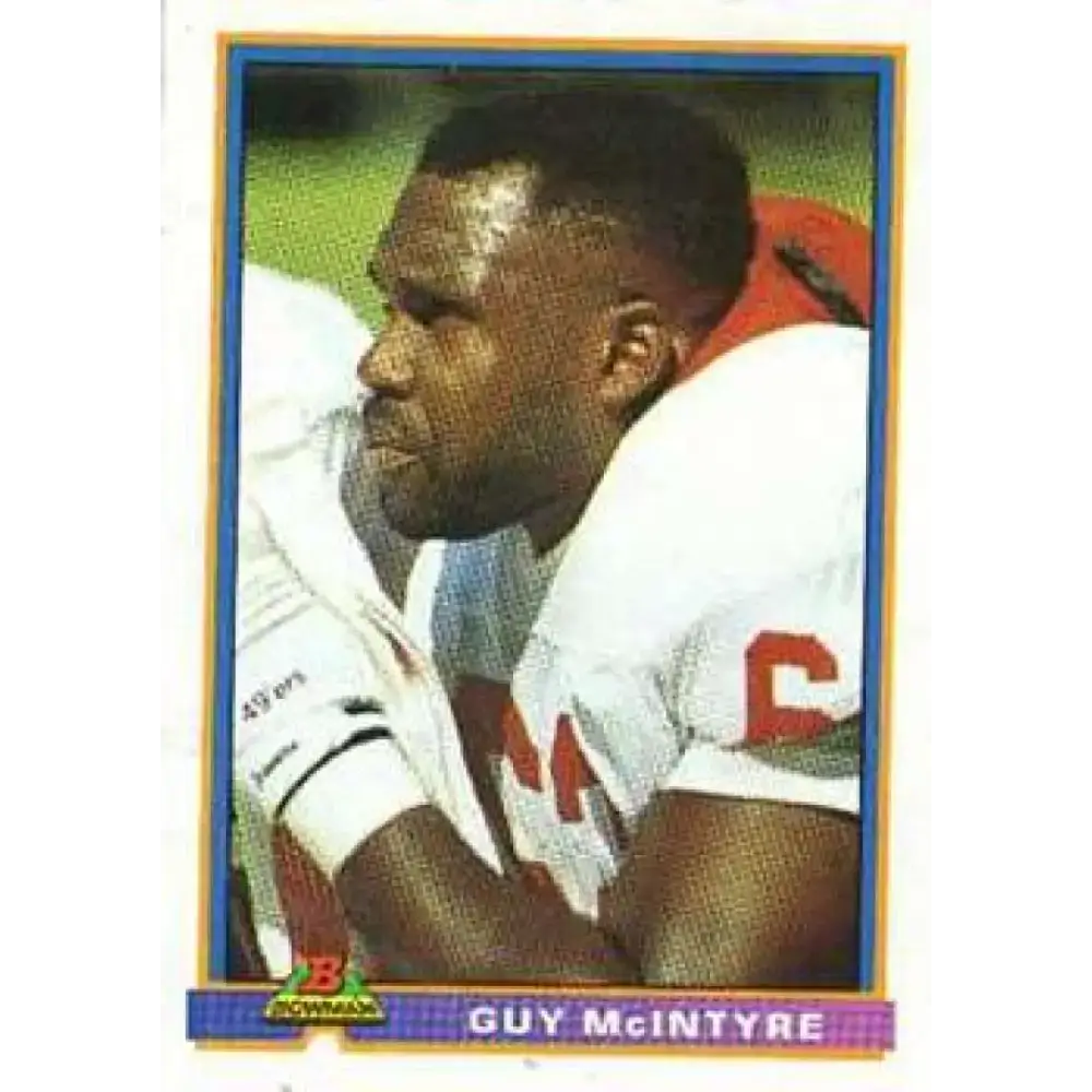 1991 Bowman #478 Guy McIntyre NM-MT San Francisco 49ers Football Card - Football Card Single
