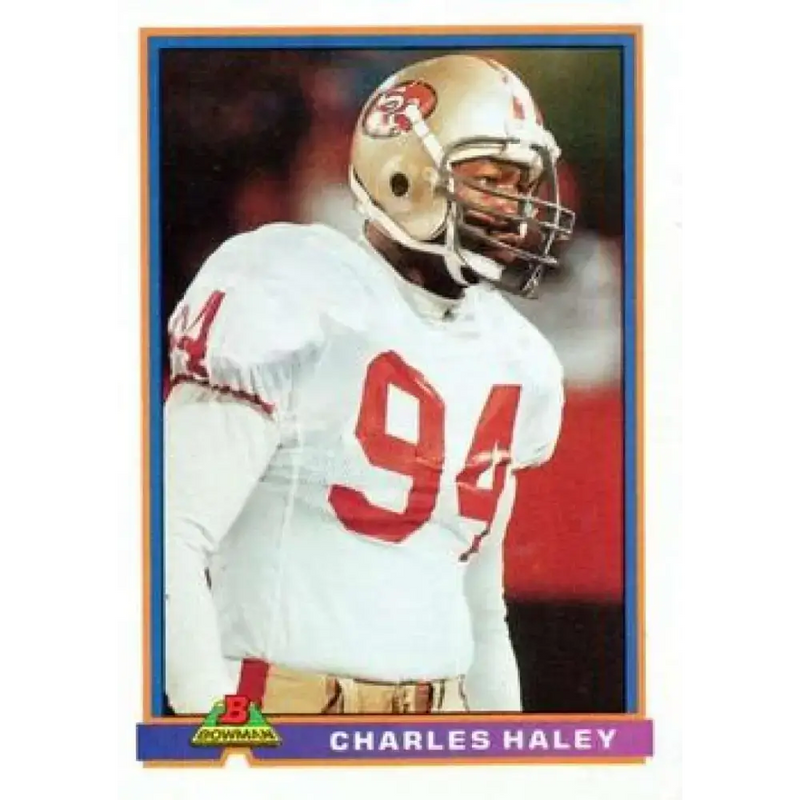 1991 Bowman #480 Charles Haley NM-MT San Francisco 49ers Football Card - Football Card Single