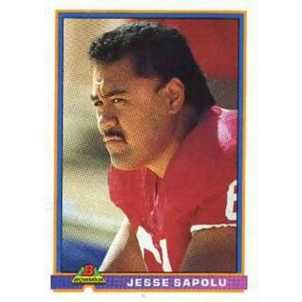1991 Bowman #482 Jesse Sapolu NM-MT San Francisco 49ers Football Card - Football Card Single