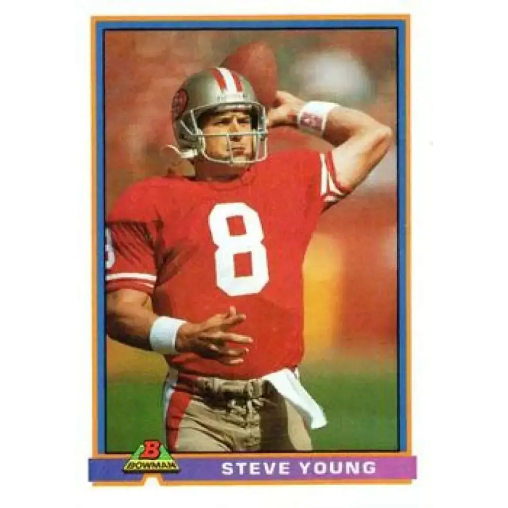 1991 Bowman #485 Steve Young NM-MT San Francisco 49ers Football Card - Football Card Single