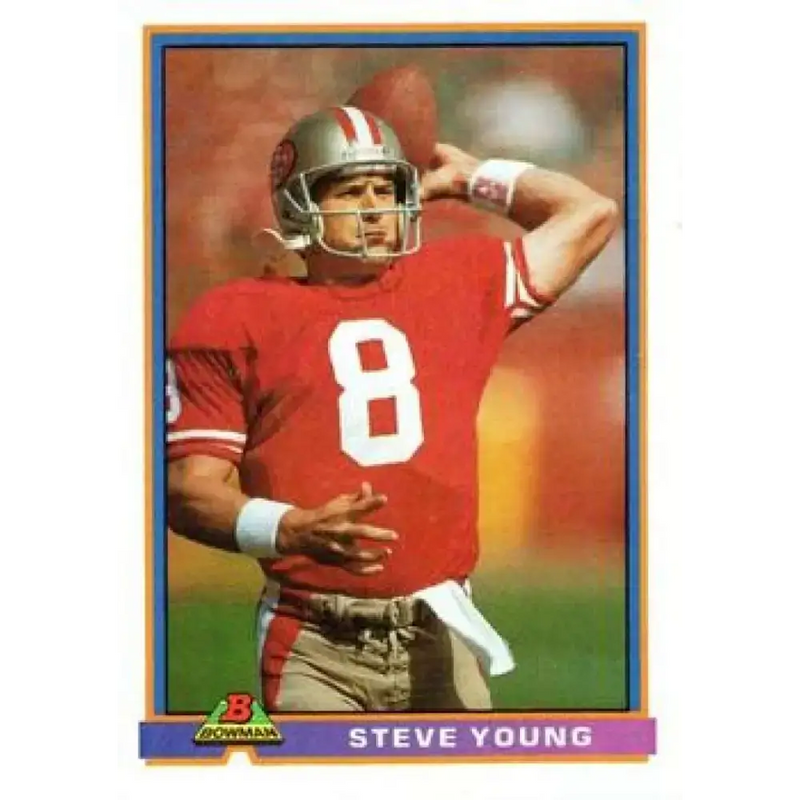1991 Bowman #485 Steve Young NM-MT San Francisco 49ers Football Card - Football Card Single