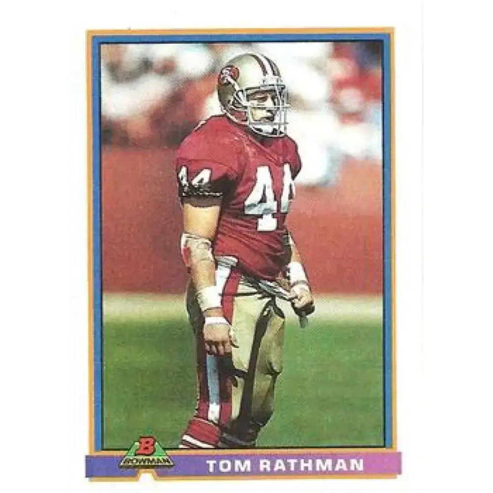 1991 Bowman #487 Tom Rathman NM-MT San Francisco 49ers Football Card - Football Card Single