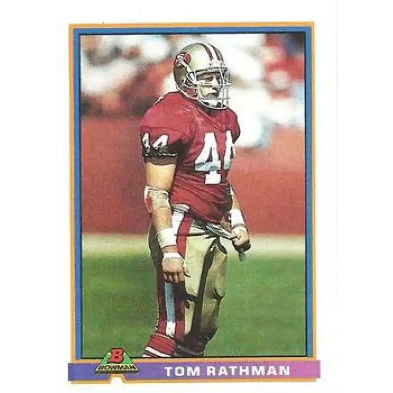 1991 Bowman #487 Tom Rathman NM-MT San Francisco 49ers Football Card - Football Card Single