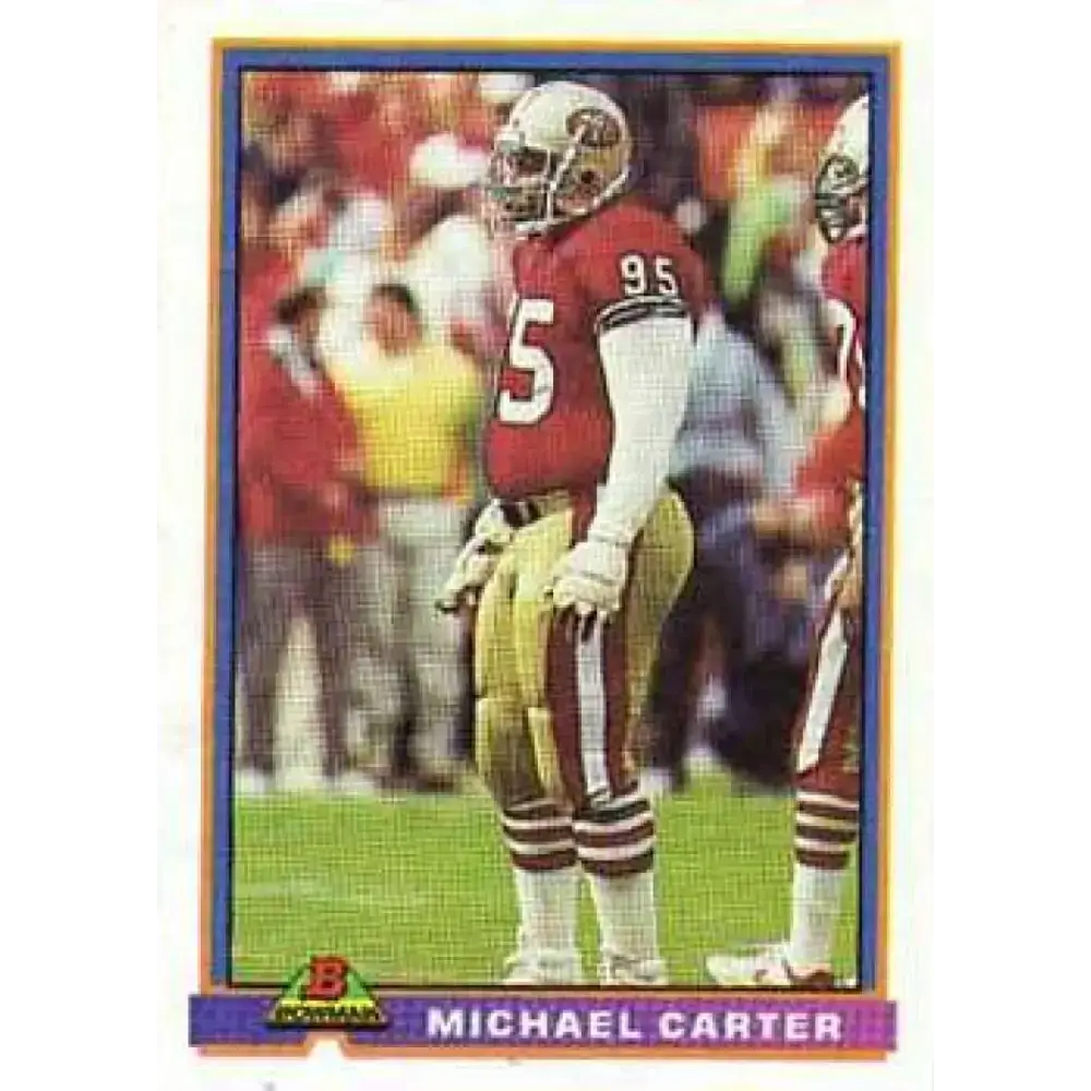 1991 Bowman #488 Michael Carter NM-MT San Francisco 49ers Football Card - Football Card Single