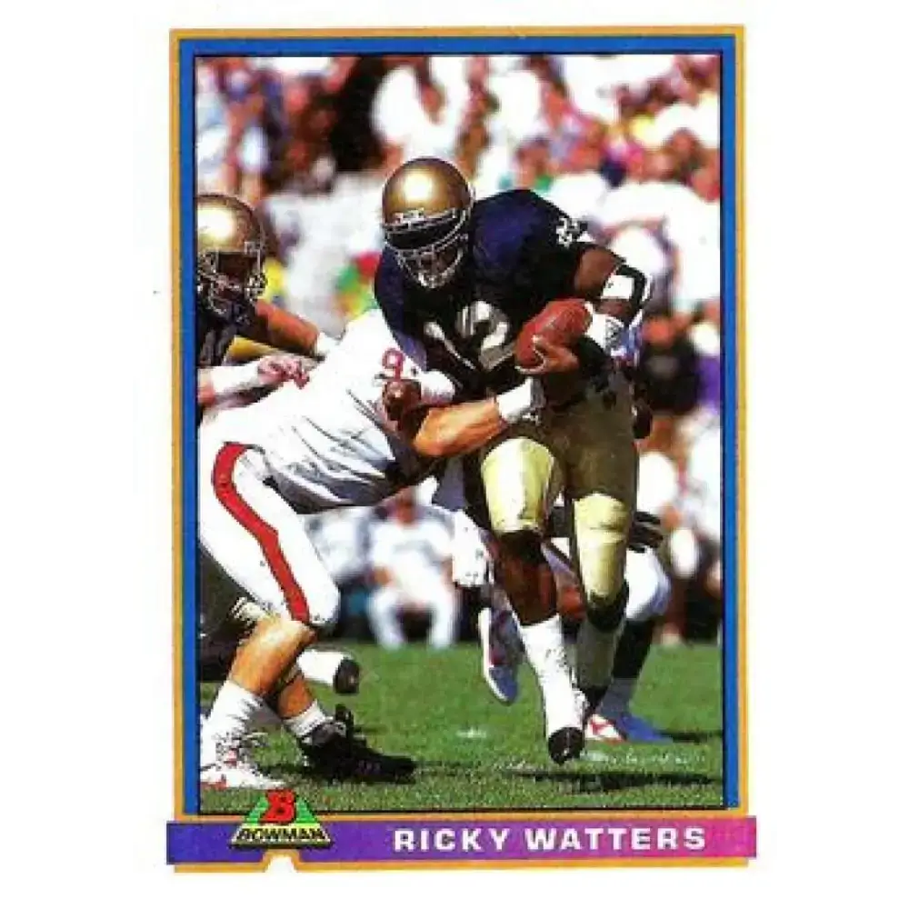 1991 Bowman #489 Ricky Watters NM-MT RC Rookie San Francisco 49ers Football Card