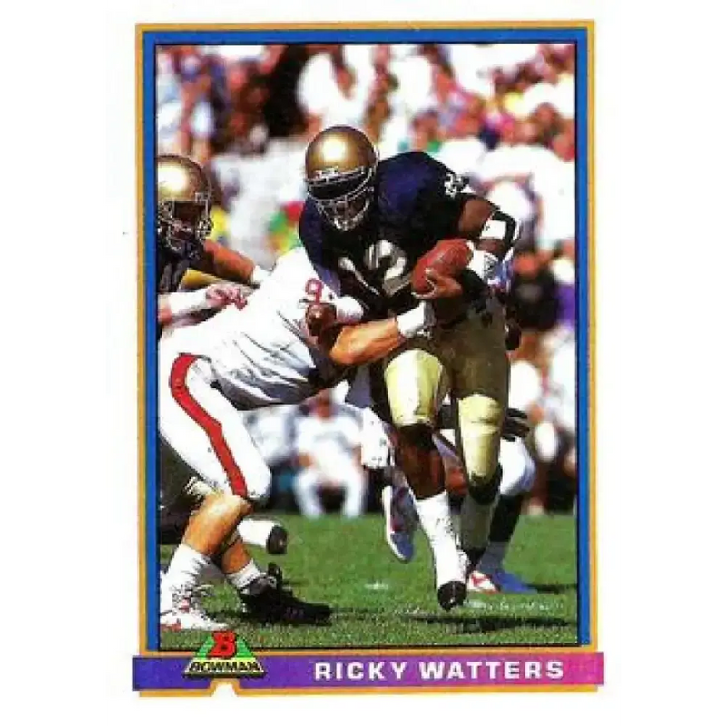 1991 Bowman #489 Ricky Watters NM-MT RC Rookie San Francisco 49ers Football Card