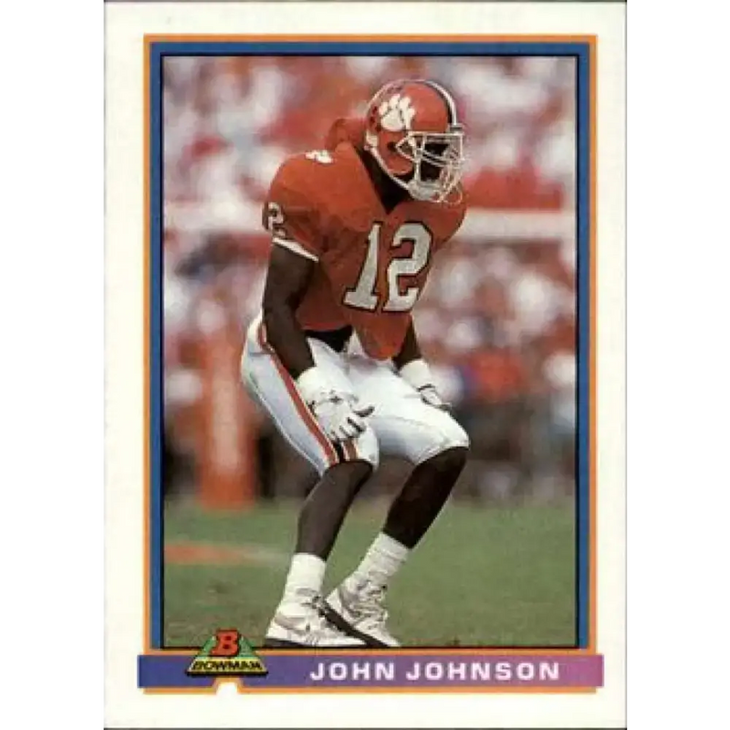 1991 Bowman #490 John Johnson NM-MT RC Rookie San Francisco 49ers Football Card - Football Card Single