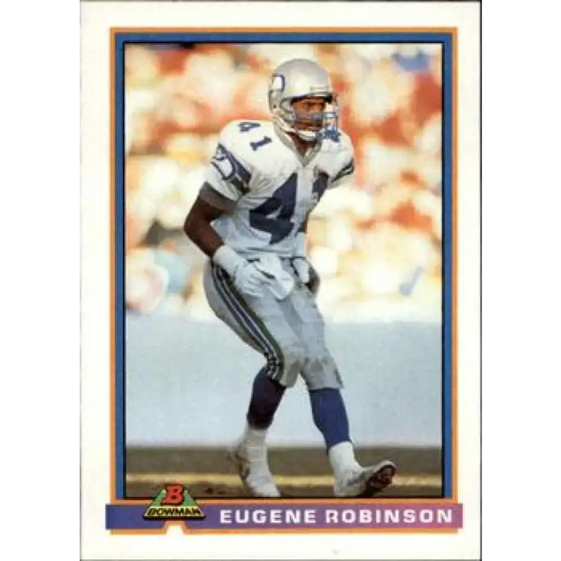 1991 Bowman #491 Eugene Robinson NM-MT Seattle Seahawks Football Card - Football Card Single