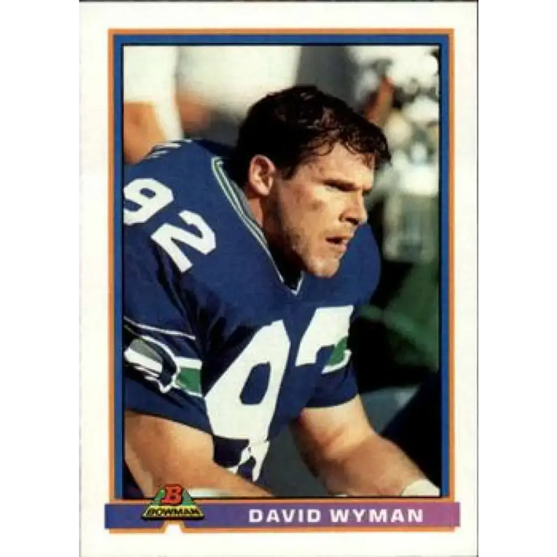 1991 Bowman #495 David Wyman NM-MT Seattle Seahawks Football Card - Football Card Single