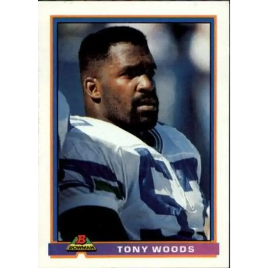 1991 Bowman #498 Tony Woods NM-MT Seattle Seahawks Football Card