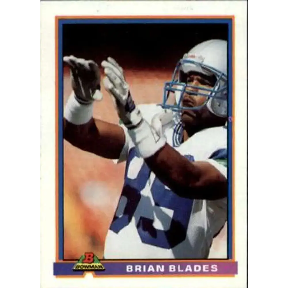 1991 Bowman #502 Brian Blades NM-MT Seattle Seahawks Football Card - Football Card Single