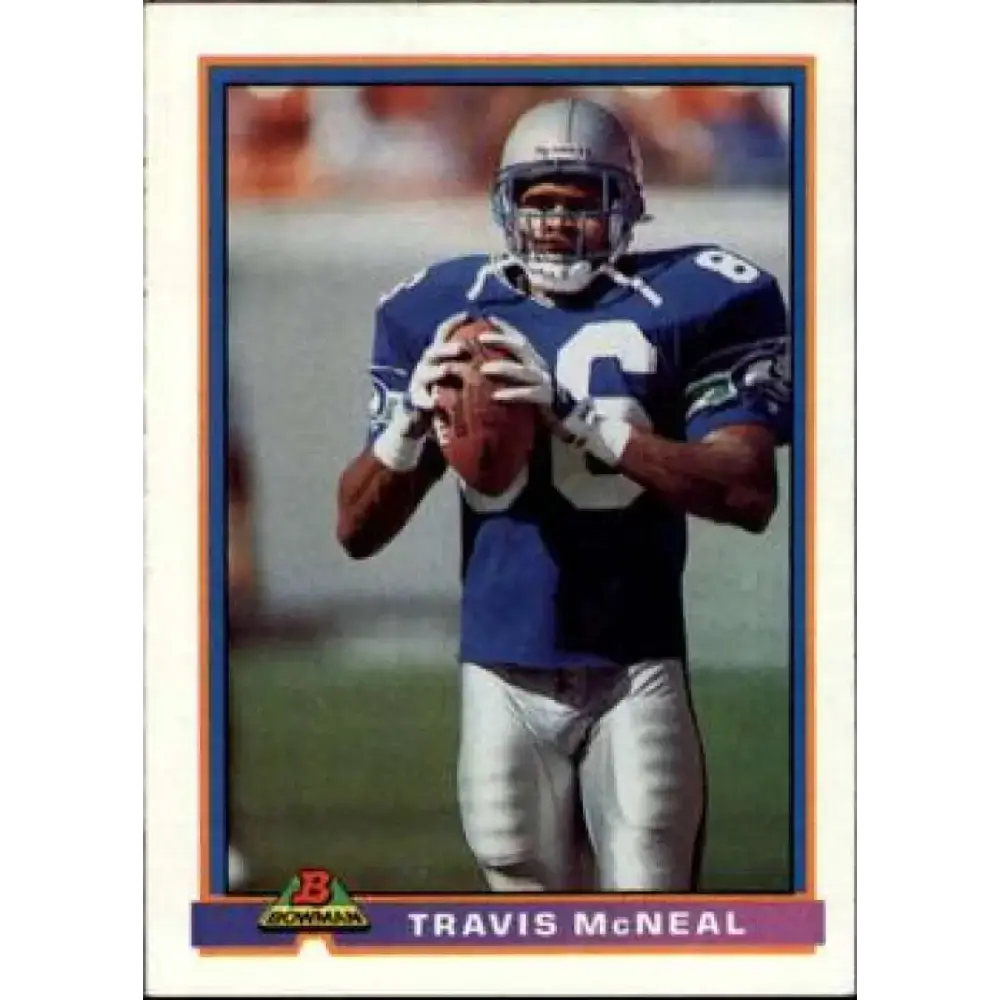 1991 Bowman #506 Travis McNeal NM-MT Seattle Seahawks Football Card - Football Card Single