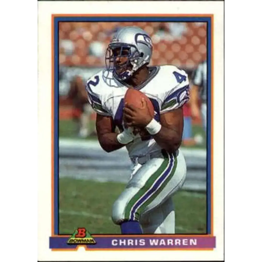 1991 Bowman #508 Chris Warren NM-MT Seattle Seahawks Football Card - Football Card Single