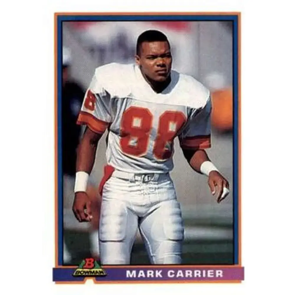 1991 Bowman #518 Mark Carrier NM-MT Tampa Bay Buccaneers Football Card - Football Card Single
