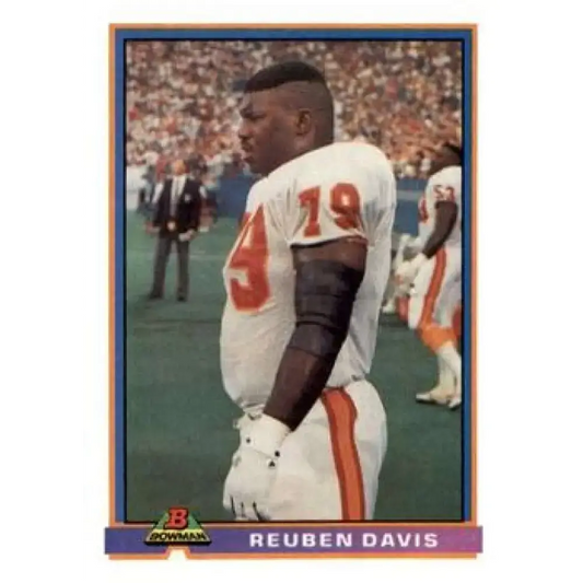 1991 Bowman #522 Reuben Davis NM-MT Tampa Bay Buccaneers Football Card