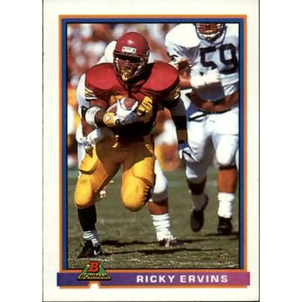 1991 Bowman #528 Ricky Ervins NM-MT RC Rookie Washington Redskins Football Card - Football Card Single