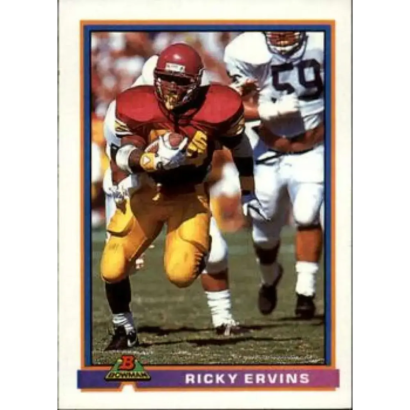 1991 Bowman #528 Ricky Ervins NM-MT RC Rookie Washington Redskins Football Card - Football Card Single