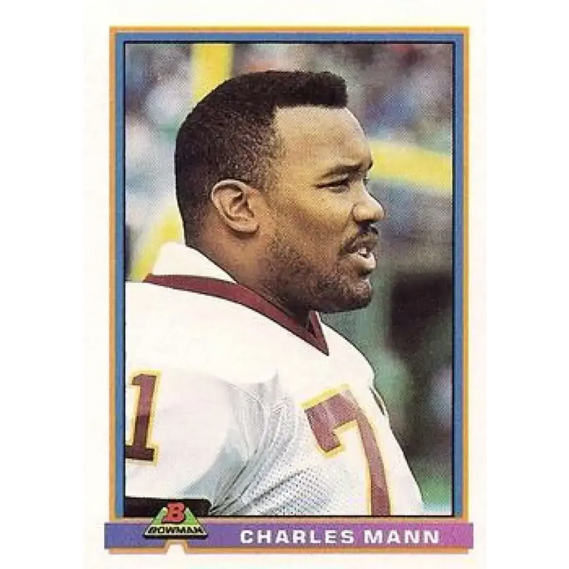 1991 Bowman #529 Charles Mann NM-MT Washington Redskins Football Card - Football Card Single