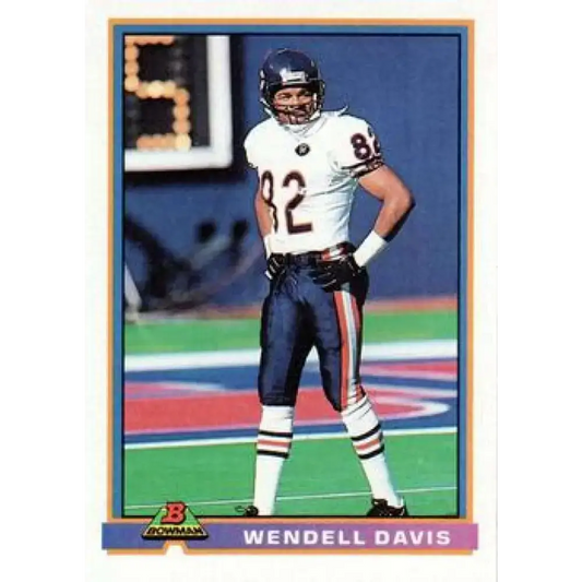 1991 Bowman #53 Wendell Davis NM-MT Chicago Bears Football Card