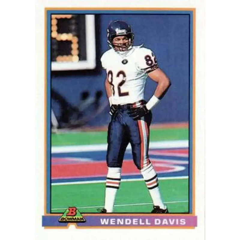 1991 Bowman #53 Wendell Davis NM-MT Chicago Bears Football Card - Football Card Single