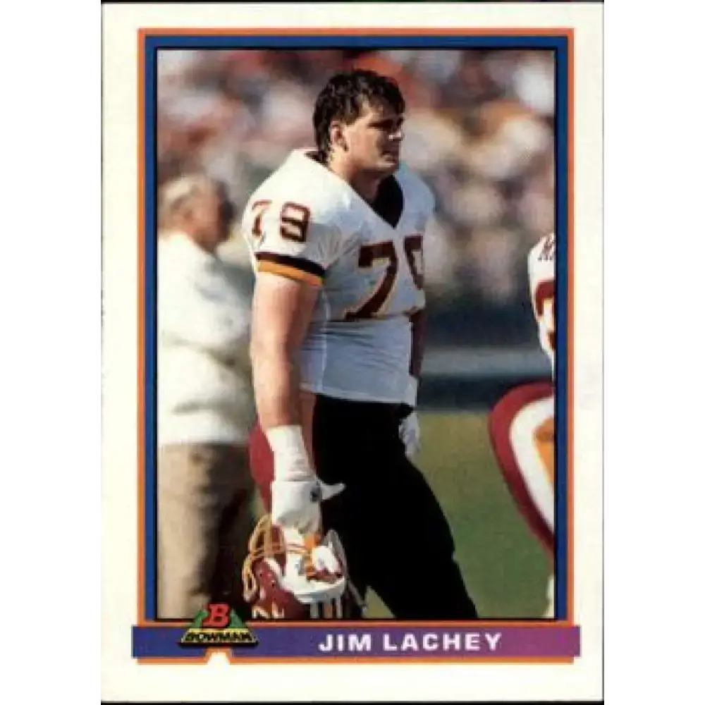 1991 Bowman #530 Jim Lachey NM-MT Washington Redskins Football Card - Football Card Single