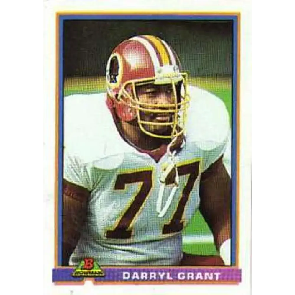 1991 Bowman #538 Darryl Grant NM-MT Washington Redskins Football Card