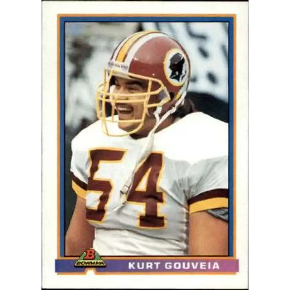 1991 Bowman #540 Kurt Gouveia NM-MT RC Rookie Washington Redskins Football Card - Football Card Single
