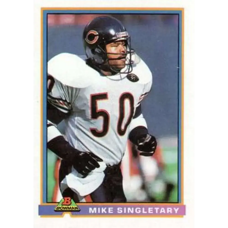 1991 Bowman #58 Mike Singletary NM-MT Chicago Bears Football Card - Football Card Single