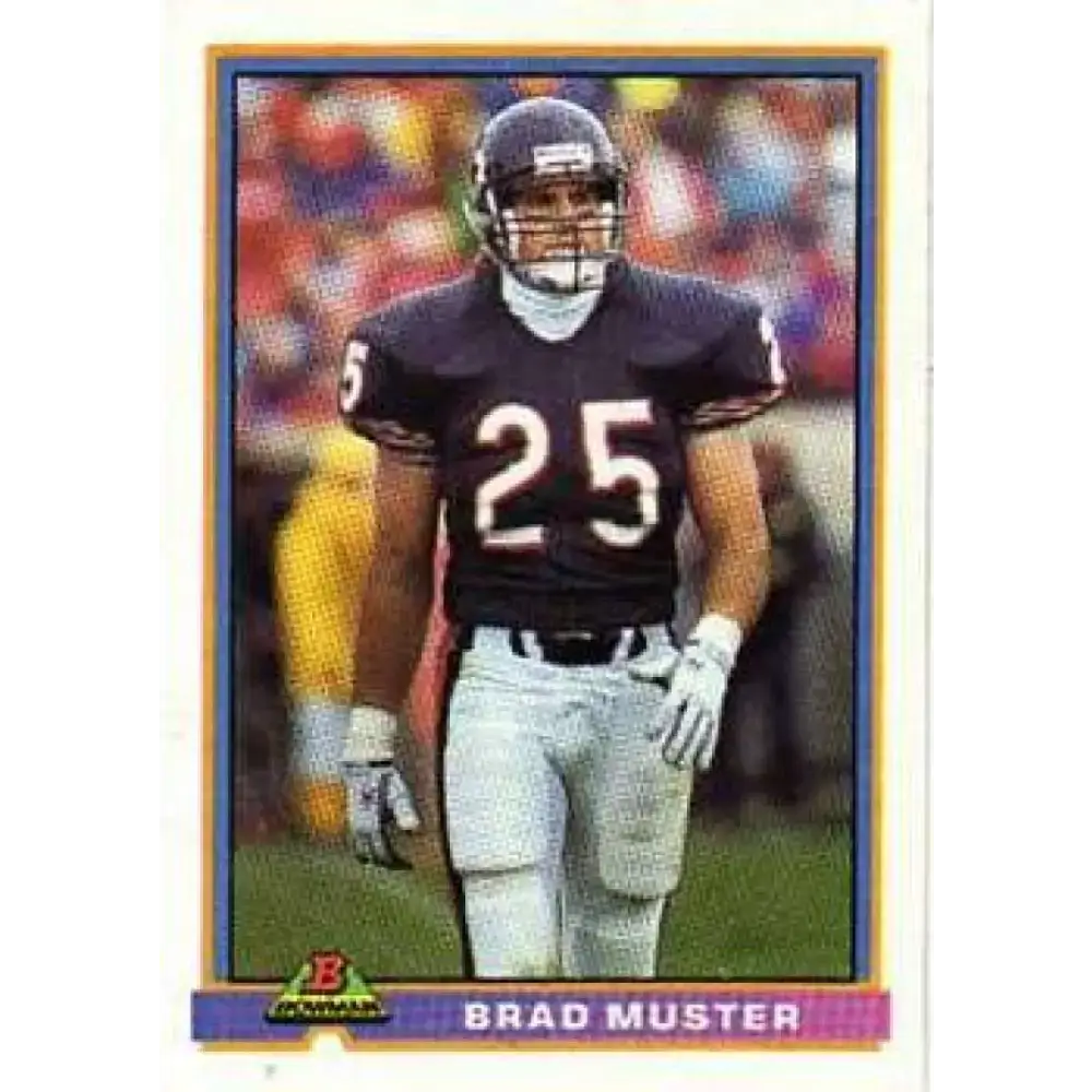 1991 Bowman #64 Brad Muster NM-MT Chicago Bears Football Card - Football Card Single