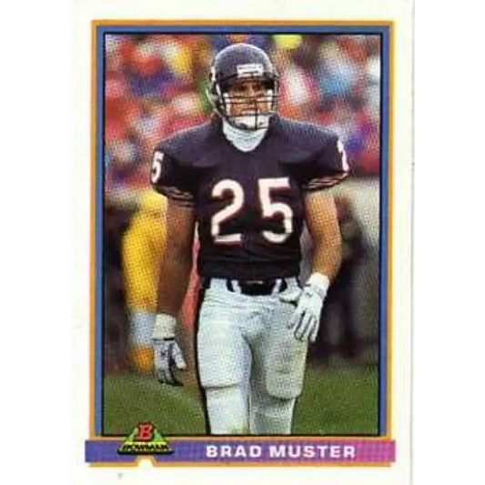 1991 Bowman #64 Brad Muster NM-MT Chicago Bears Football Card