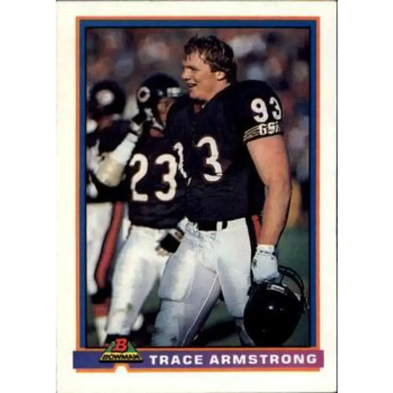 1991 Bowman #66 Trace Armstrong NM-MT Chicago Bears Football Card - Football Card Single