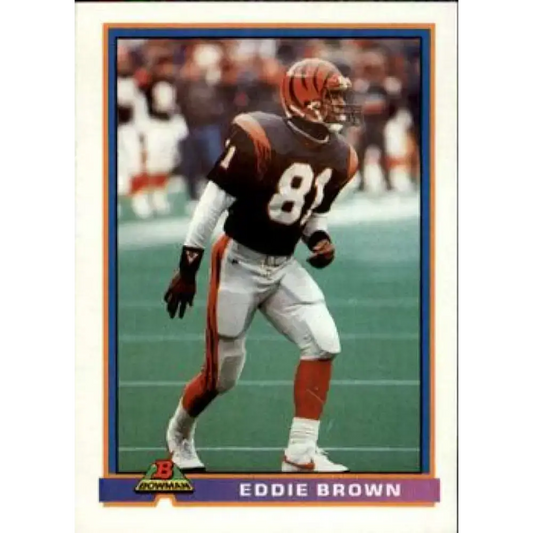 1991 Bowman #77 Eddie Brown NM-MT Cincinnati Bengals Football Card