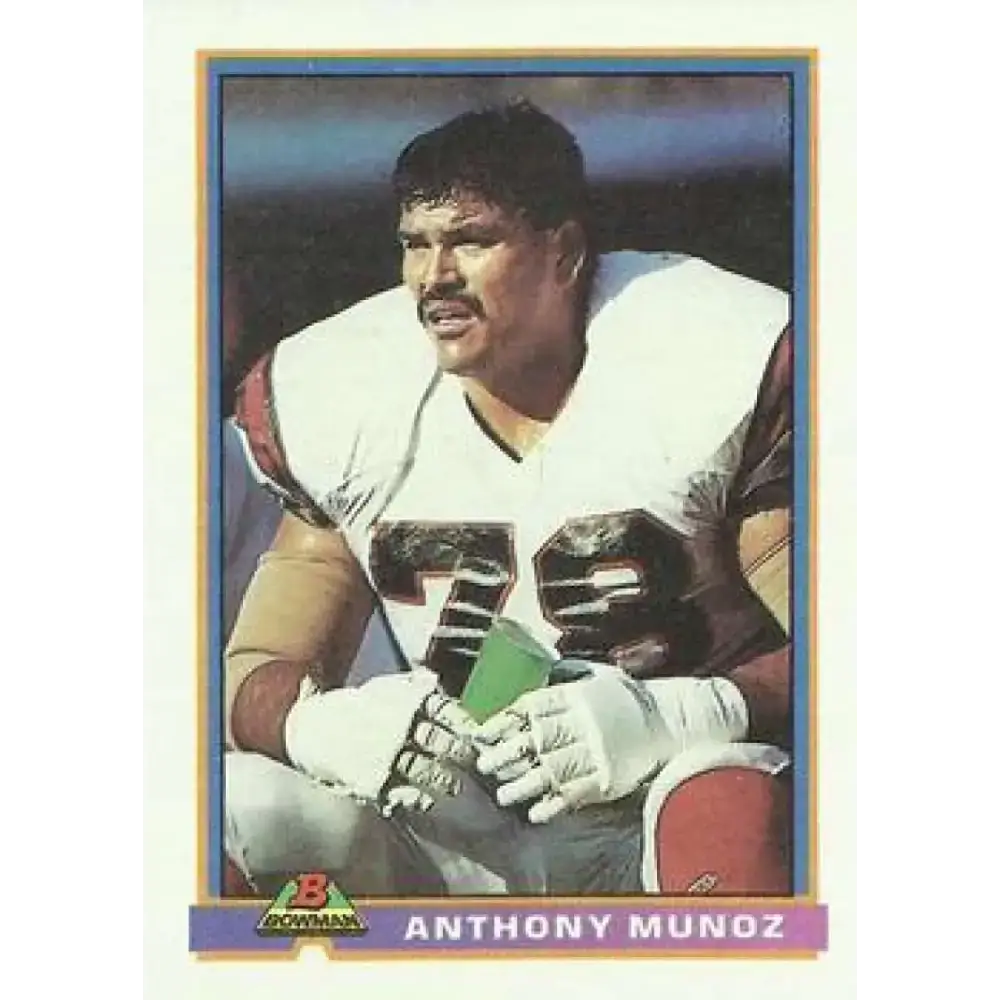 1991 Bowman #79 Anthony Munoz NM-MT Cincinnati Bengals Football Card - Football Card Single