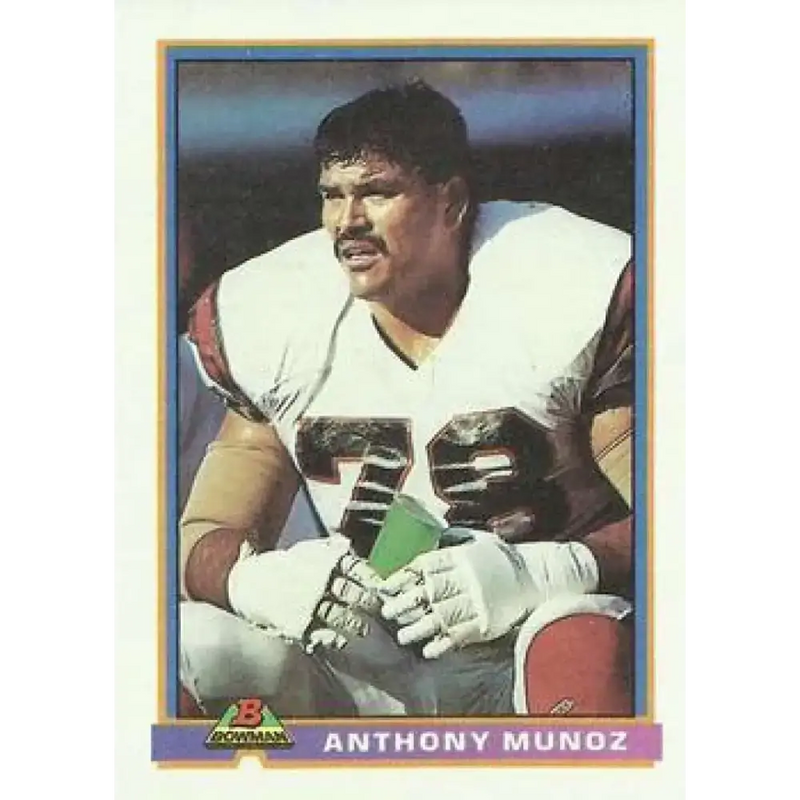 1991 Bowman #79 Anthony Munoz NM-MT Cincinnati Bengals Football Card - Football Card Single