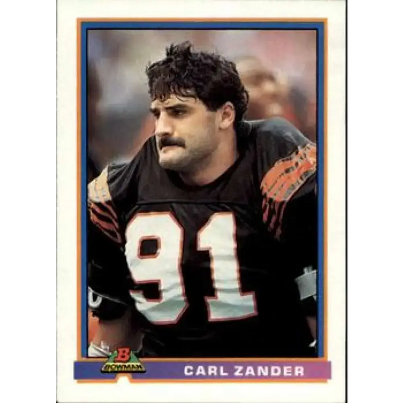 1991 Bowman #80 Carl Zander NM-MT Cincinnati Bengals Football Card - Football Card Single