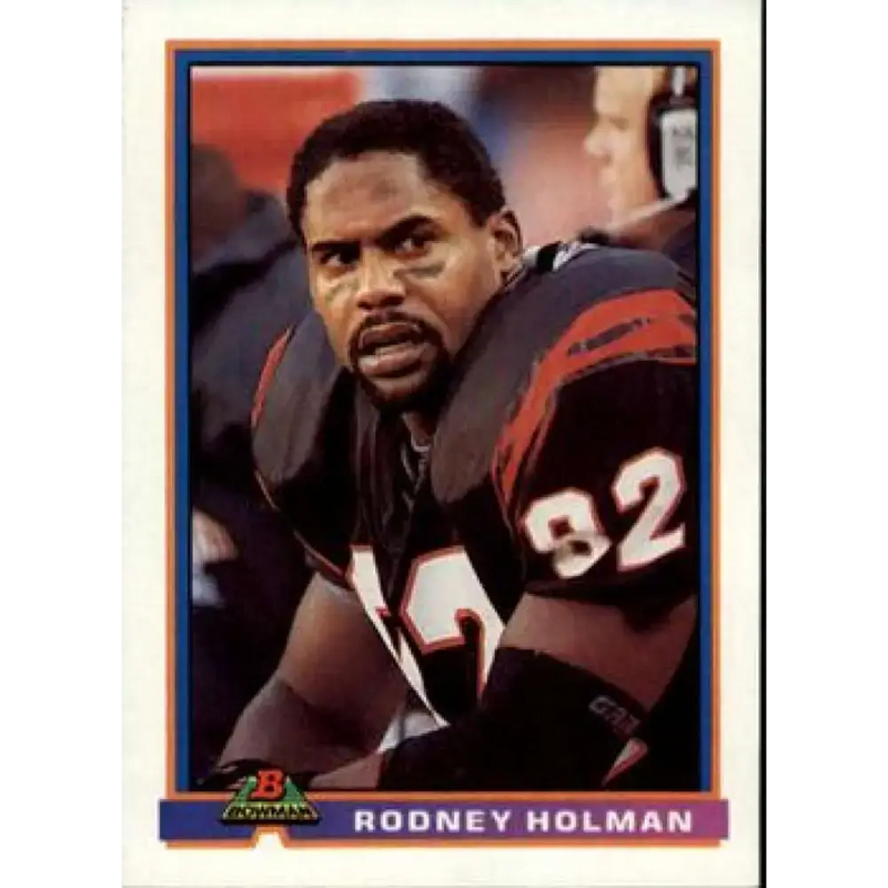 1991 Bowman #81 Rodney Holman NM-MT Cincinnati Bengals Football Card - Football Card Single