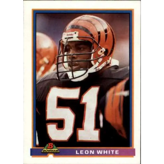 1991 Bowman #85 Leon White NM-MT Cincinnati Bengals Football Card