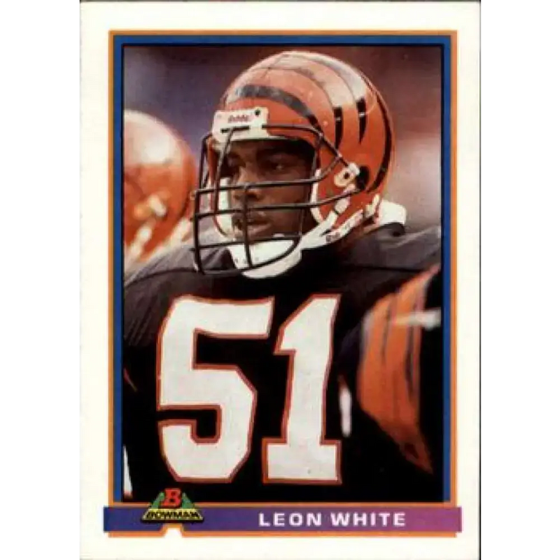 1991 Bowman #85 Leon White NM-MT Cincinnati Bengals Football Card - Football Card Single