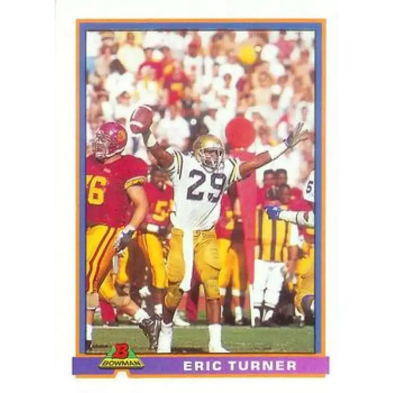 1991 Bowman #89 Eric Turner NM-MT RC Rookie Cleveland Browns Football Card - Football Card Single