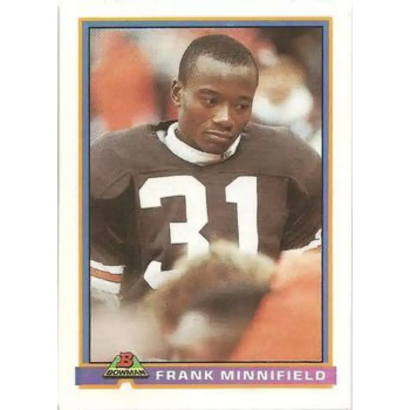 1991 Bowman #98 Frank Minnifield NM-MT Cleveland Browns Football Card - Football Card Single