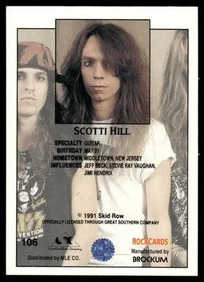 1991 Brockum Skid Row Scotti Hill #106 - Other