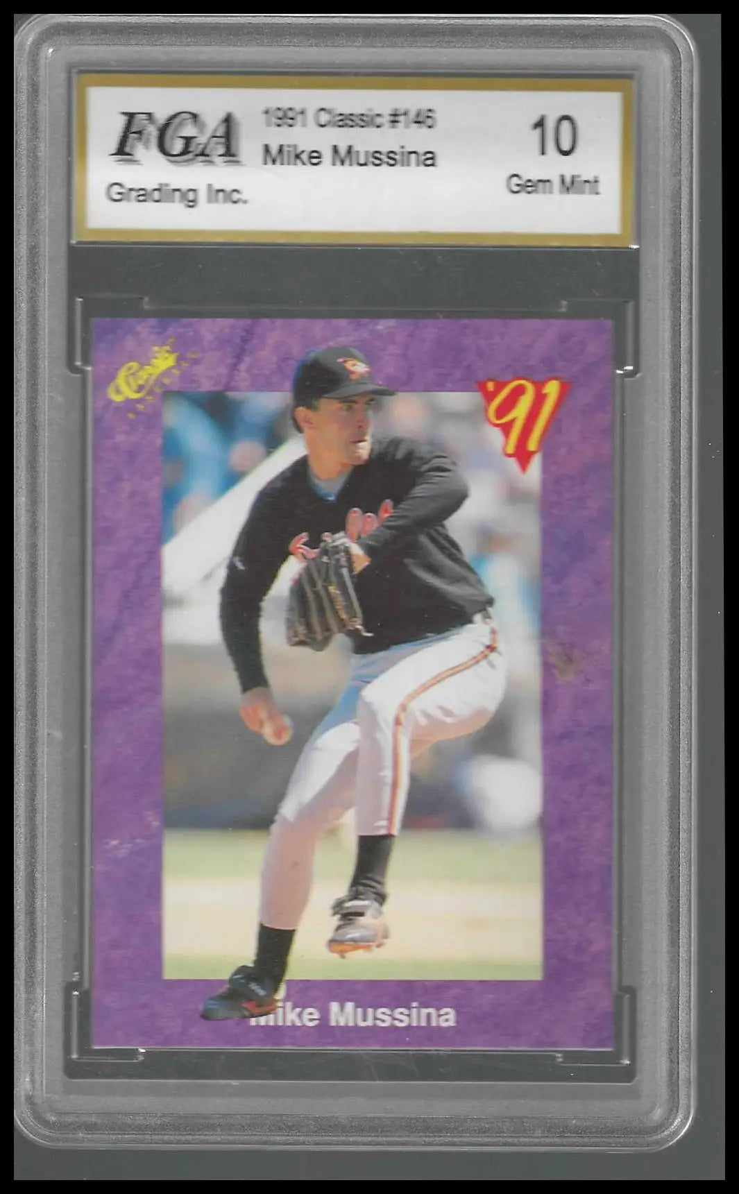 1991 Classic #146 Mike Mussina FGA GEM/MT 10 - Baseball Card Single