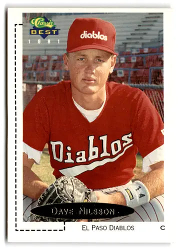 Original gloss 1991 Classic Best Gold Bonus Dave Nilsson baseball card El Paso Diablos