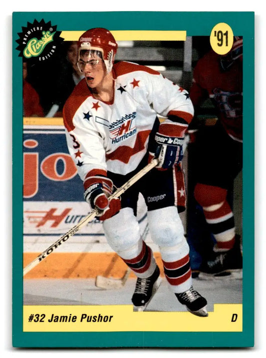 1991 Classic Draft Picks #28 Jamie Pushor - Hockey Card Single