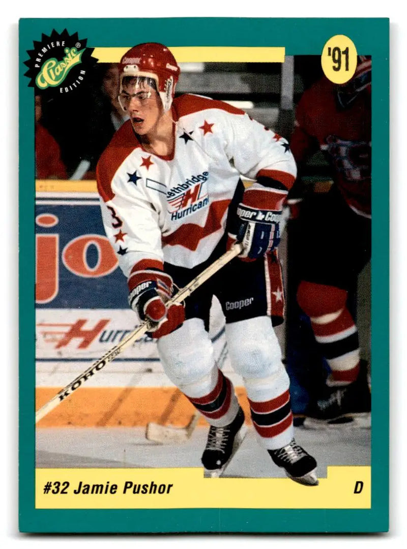 1991 Classic Draft Picks #28 Jamie Pushor - Hockey Card Single