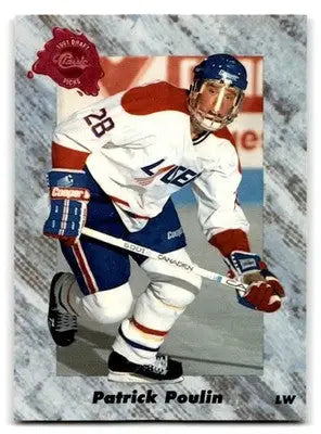 1991 Classic Four Sport #8 Patrick Poulin - Hockey Card Single