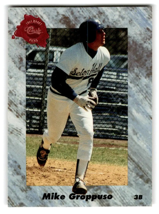 1991 Classic Four Sport #89 Mike Groppuso - Baseball Card Single